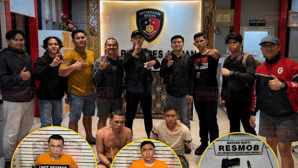 Aniaya Pasutri di Medan Tembung, Dua Preman Ditangkap Polrestabes Medan