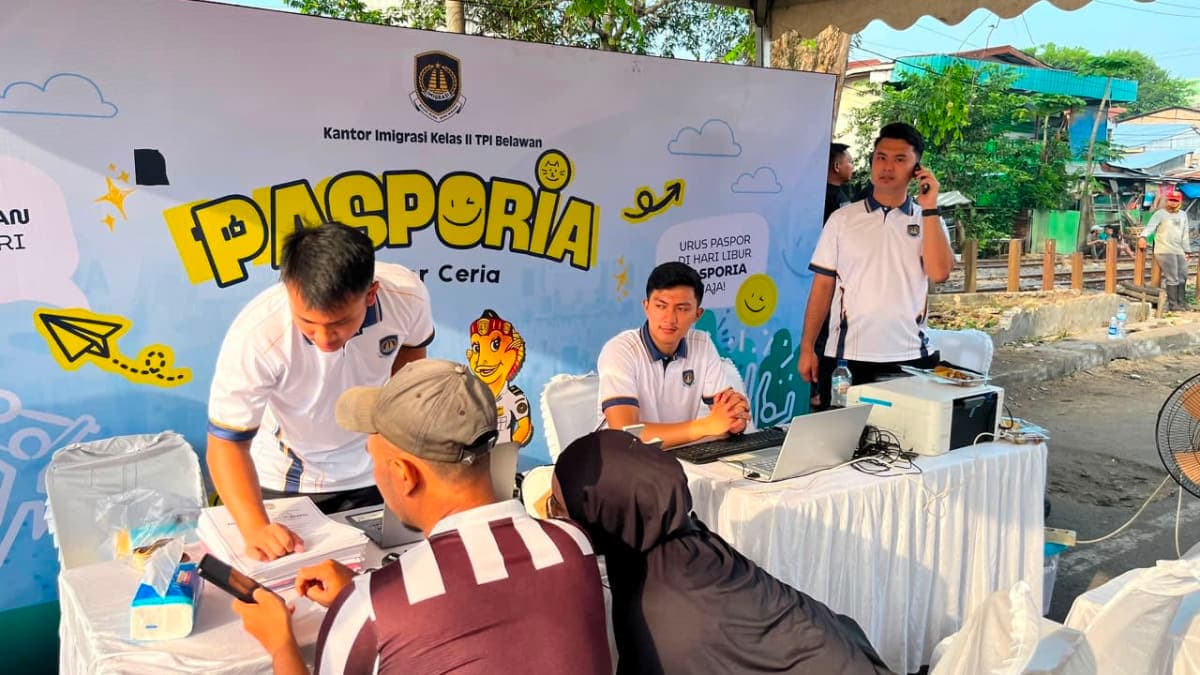 Imigrasi Belawan Hadir di Car Free Day, Program Pasporia Permudah Warga Urus Paspor di Hari Libur